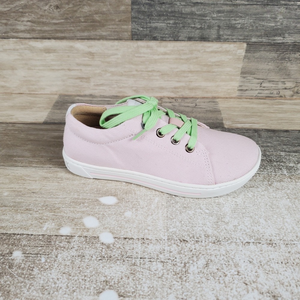 Birkenstock Arran Kids Casual Shoes Sz 11 Pink Textile Lace-Up Round Toe Sneaker